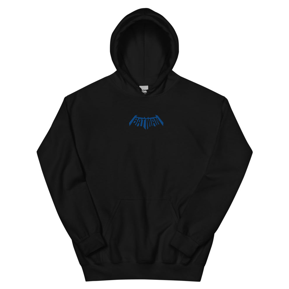 BATMAN #1 Comic Logo Embroidered Hoodie Black
