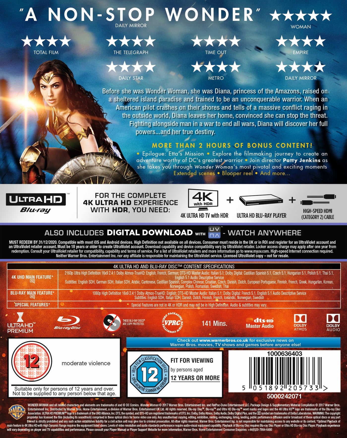 Wonder Woman (4K Ultra HD) (2017)