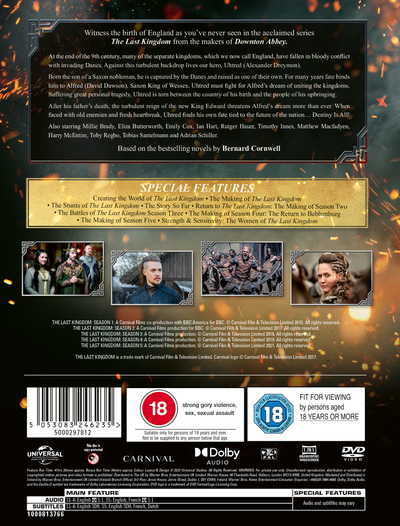 The Last Kingdom season 1-5 (DVD) (2022)