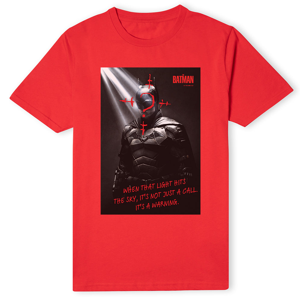 The Batman Warning Light Adult Short Sleeve T-Shirt