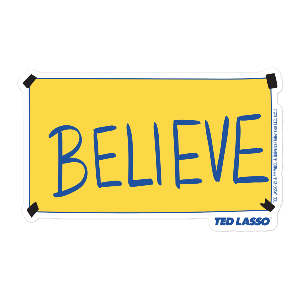 Ted Lasso Believe Die Cut Sticker Warner Bros Shop UK ted-lasso-believe-die-cut-sticker-warner-bros-shop-uk