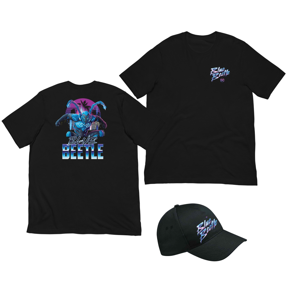 Blue Beetle Jumping Beetle Adult T-Shirt - Free Cap with Every Order*!