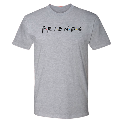Friends Logo Adult Short Sleeve T-Shirt Heather Grey