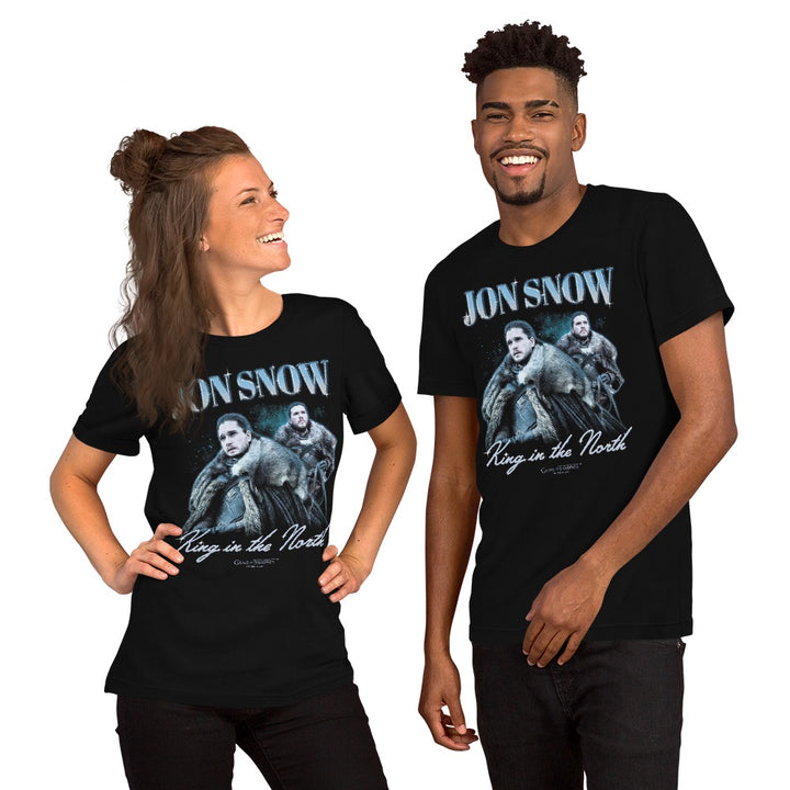 Game Of Thrones Jon Snow 'Winter Is Here' Men's T-Shirt - Large, 100% Cotton