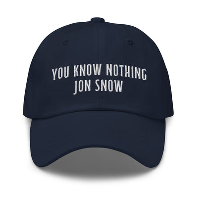 Game of Thrones You Know Nothing Jon Snow Embroidered Dad Hat