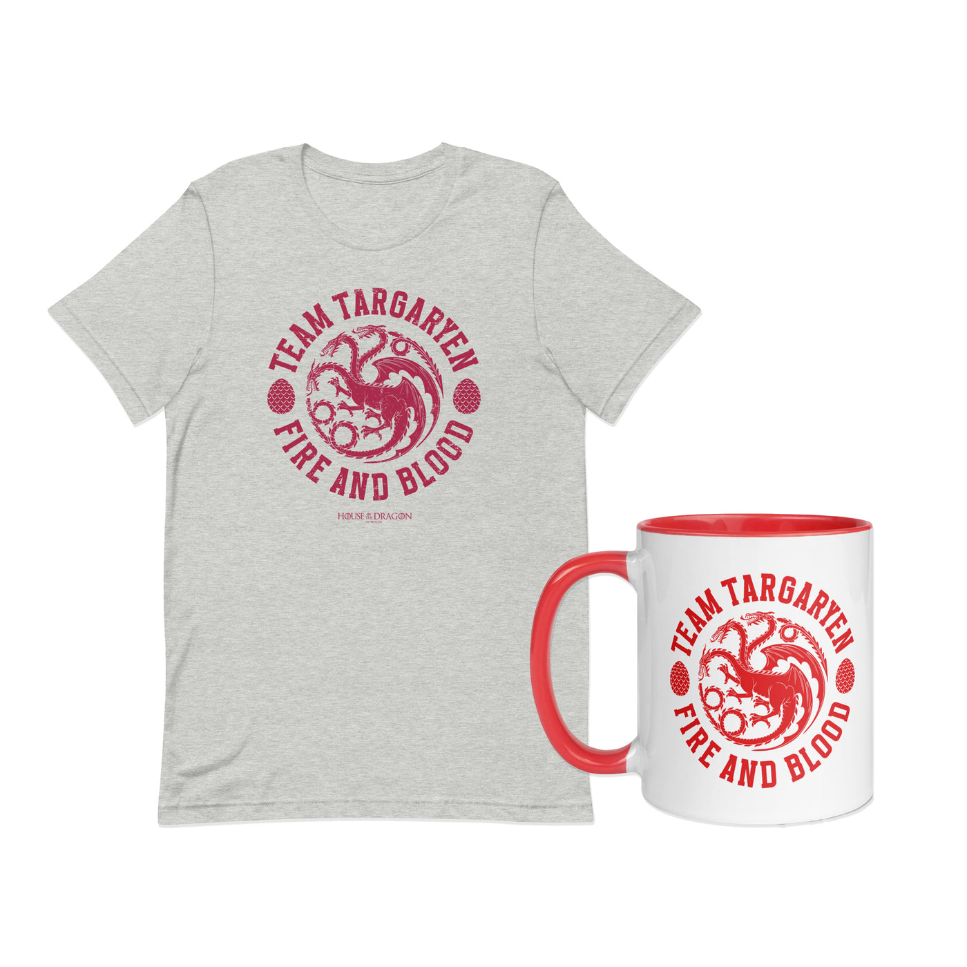 House of the Dragon Team Targaryen T-shirt and Mug Bundle