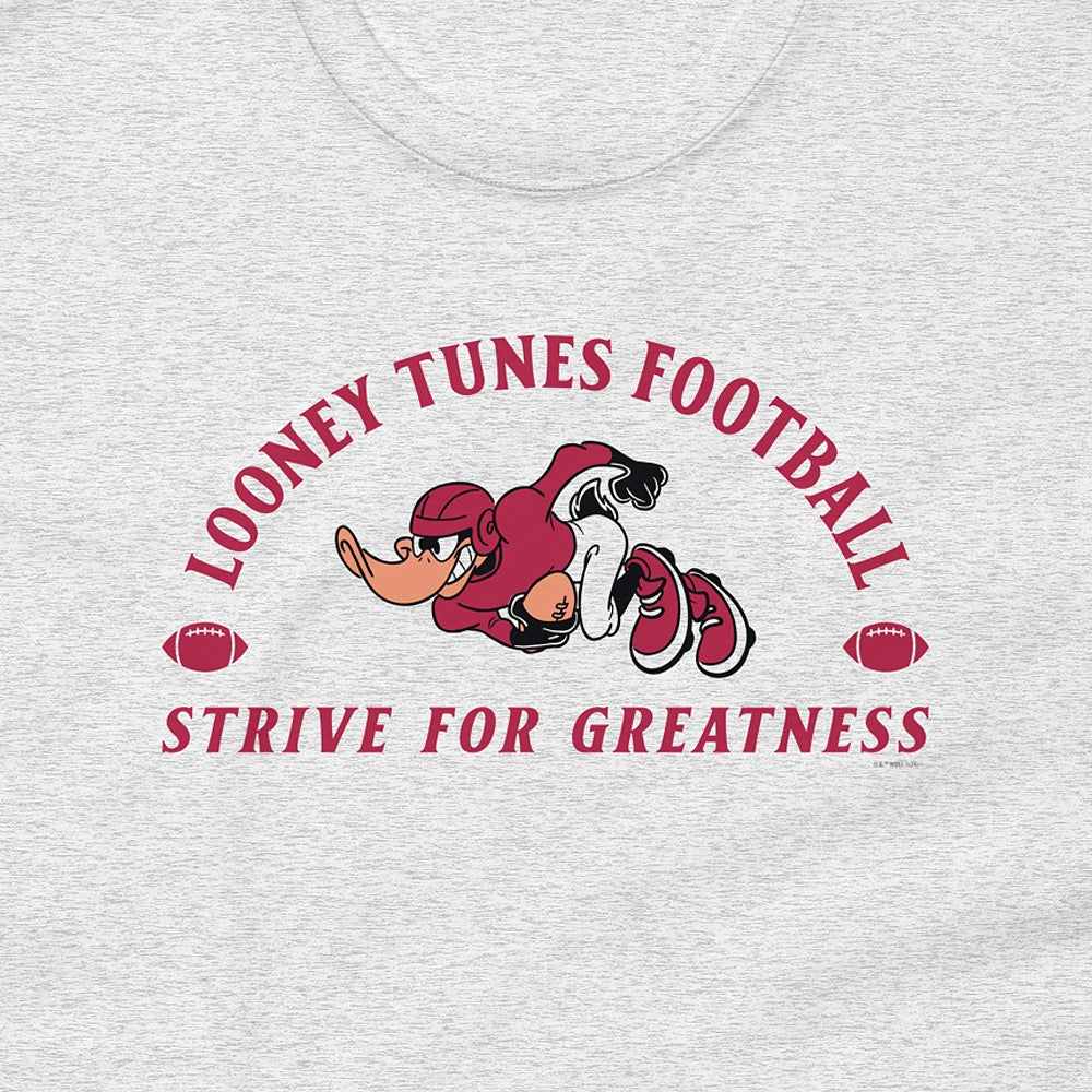 Team Looney Tunes Daffy Duck Football Strive for Greatness T-shirt