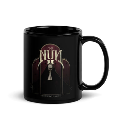 The Nun 2 She Doesn't Forgive Black Glossy Mug