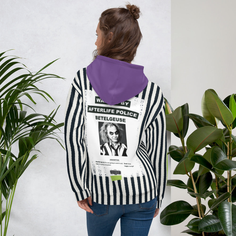 Beetlejuice Beetlejuice Wanted by Afterlife Police Striped Hoodie