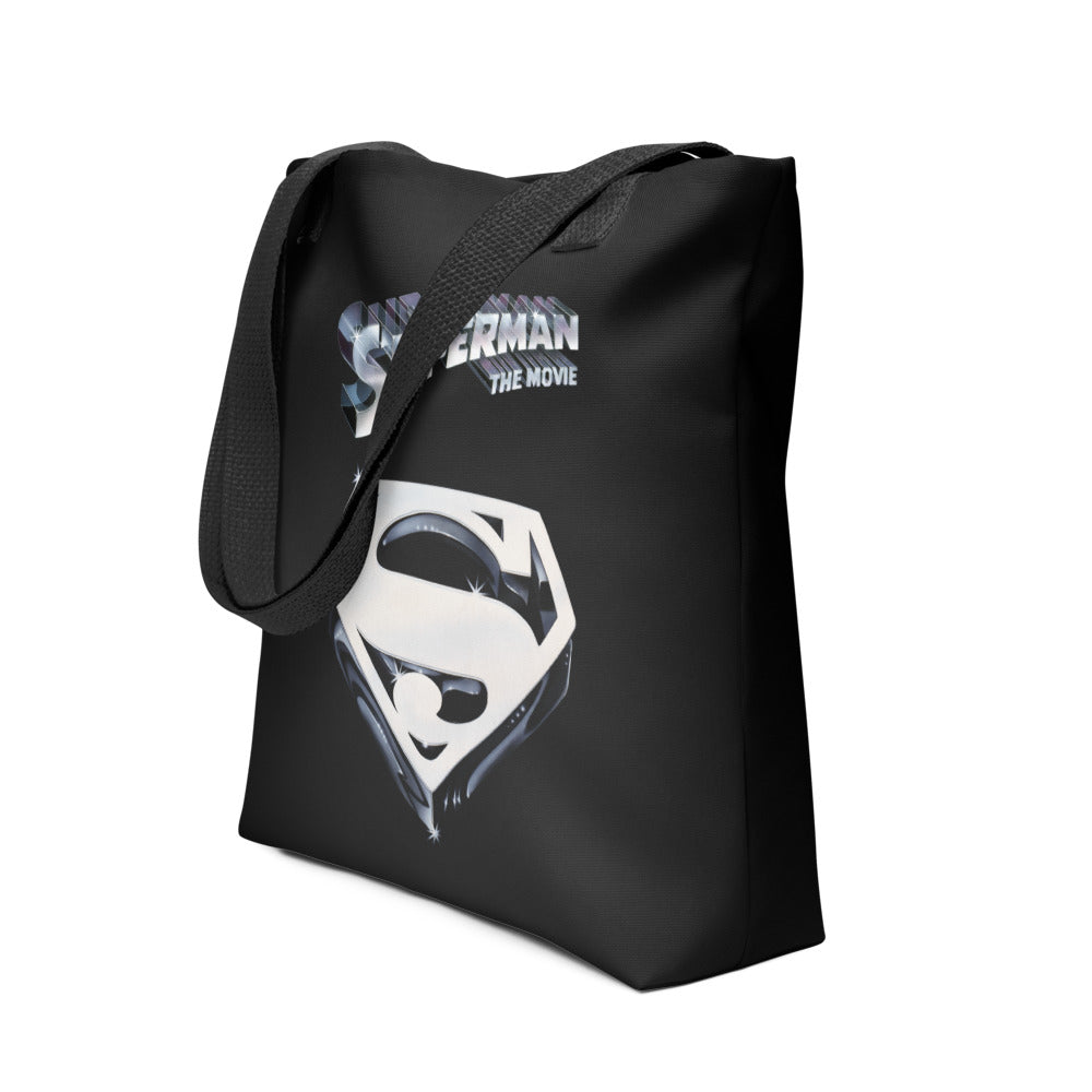 Superman The Movie Silver Logo Tote Bag