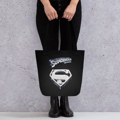 Superman The Movie Silver Logo Tote Bag