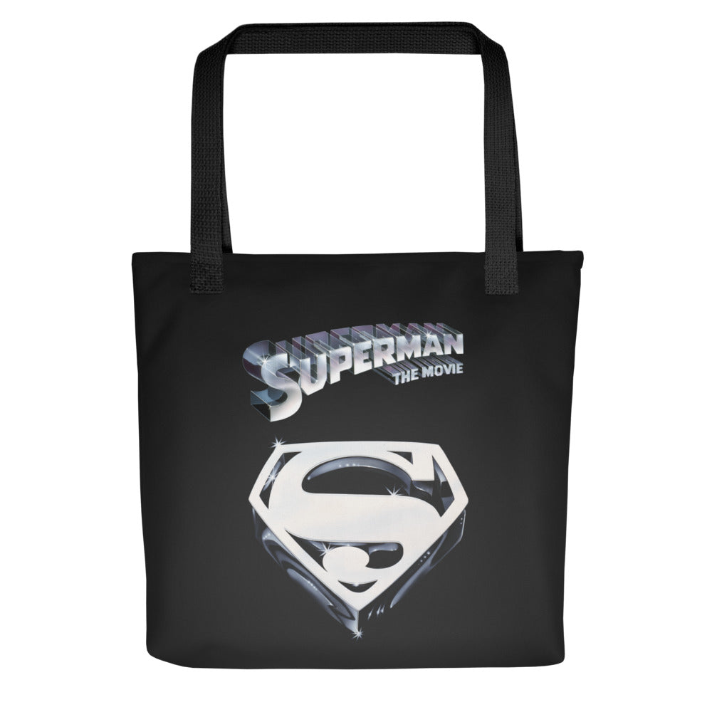 Superman The Movie Silver Logo Tote Bag