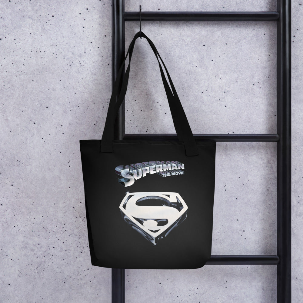 Superman: The Movie Silver Logo Tote Bag