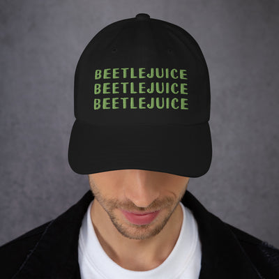 Beetlejuice Three Times Embroidered Dad Hat