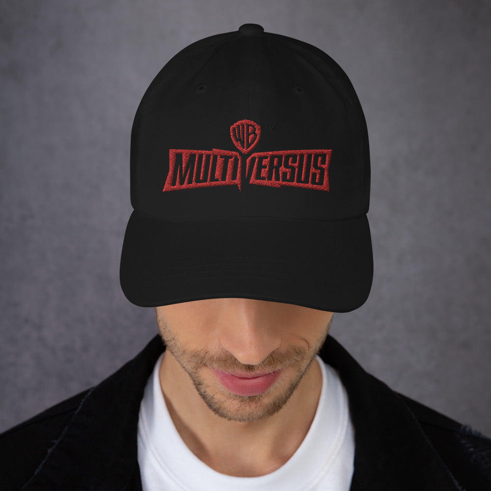 MultiVersus Logo Black Embroidered Dad Hat