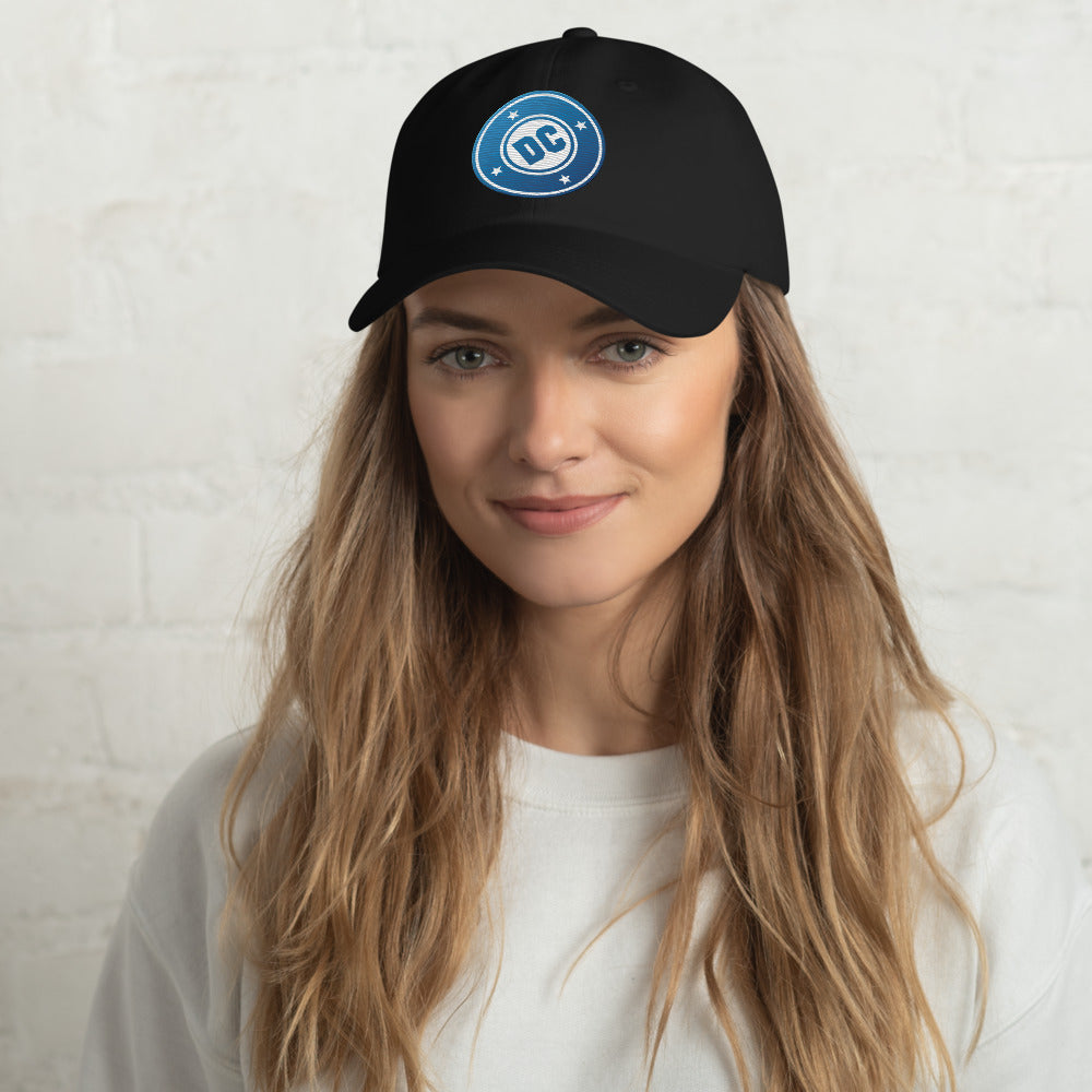 DC Blue Logo Embroidered Dad Hat