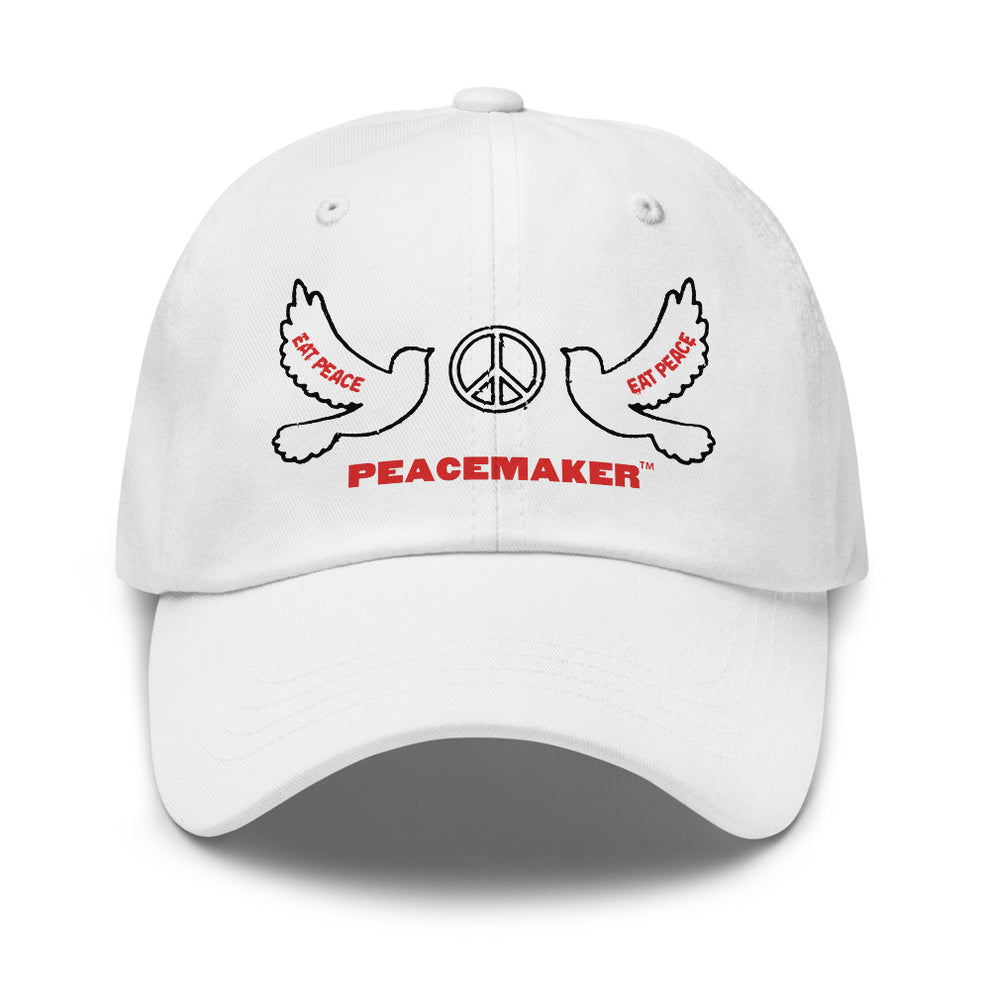 PEACEMAKER Eat Peace Dad Hat White