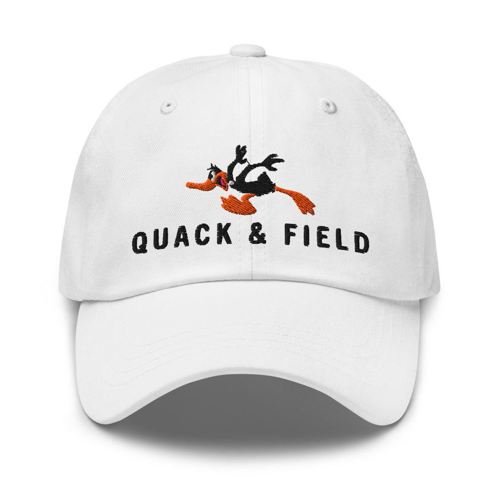 Team Looney Tunes Daffy Duck Quack & Field Embroidered Dad Hat White