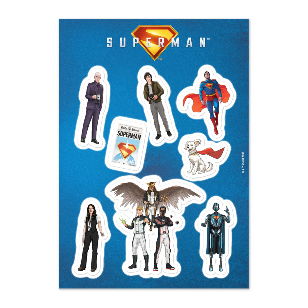 SUPERMAN (2025 Movie) Characters Sticker Sheet One Size