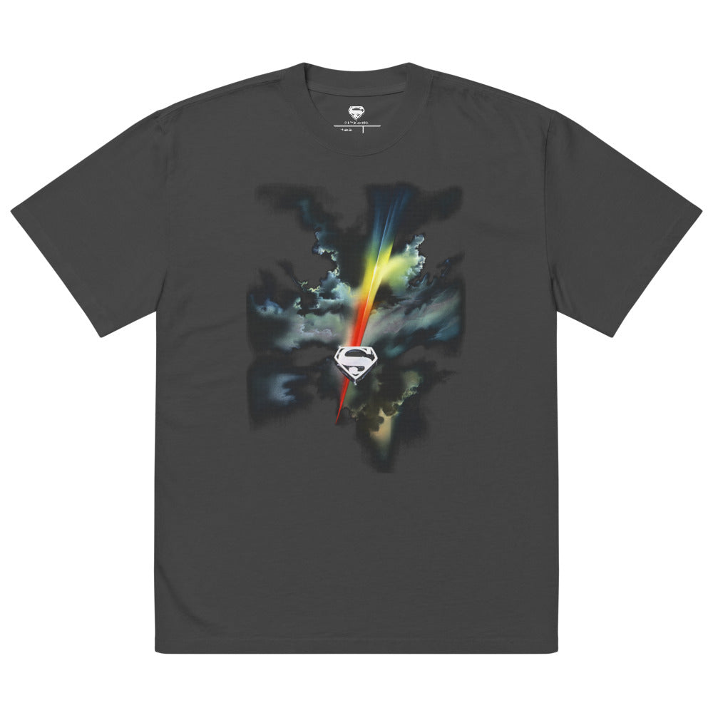 Superman: The Movie Clouds Oversized Faded T-Shirt