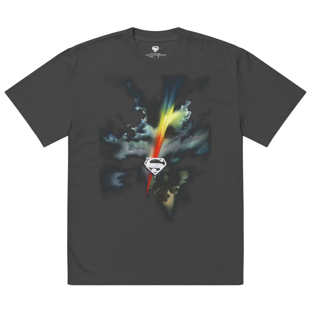 Superman: The Movie Clouds Oversized Faded T-Shirt