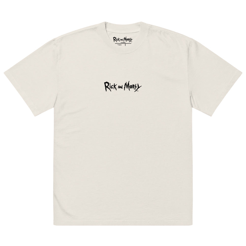 Rick and Morty Portal Fall Oversized Faded T-Shirt