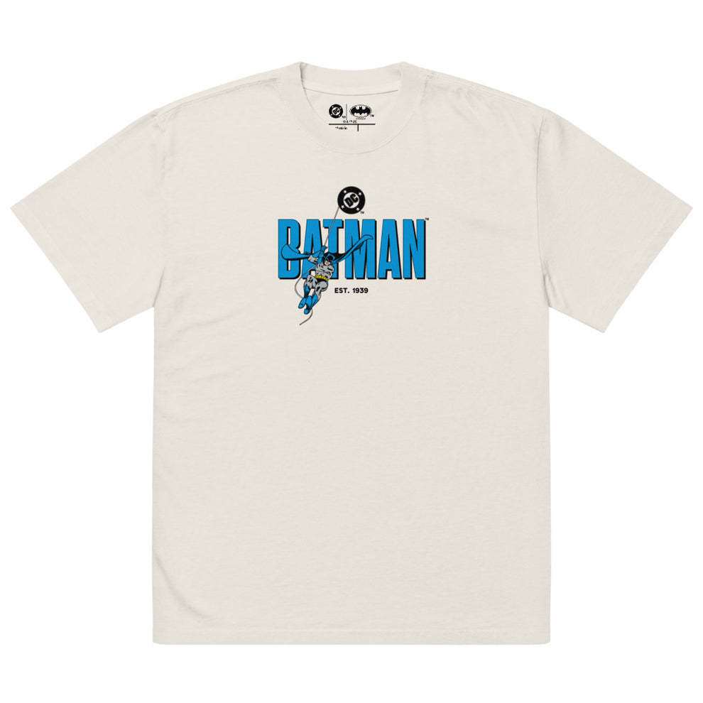Batman Est. 1939 Oversized Faded T-Shirt Faded Bone