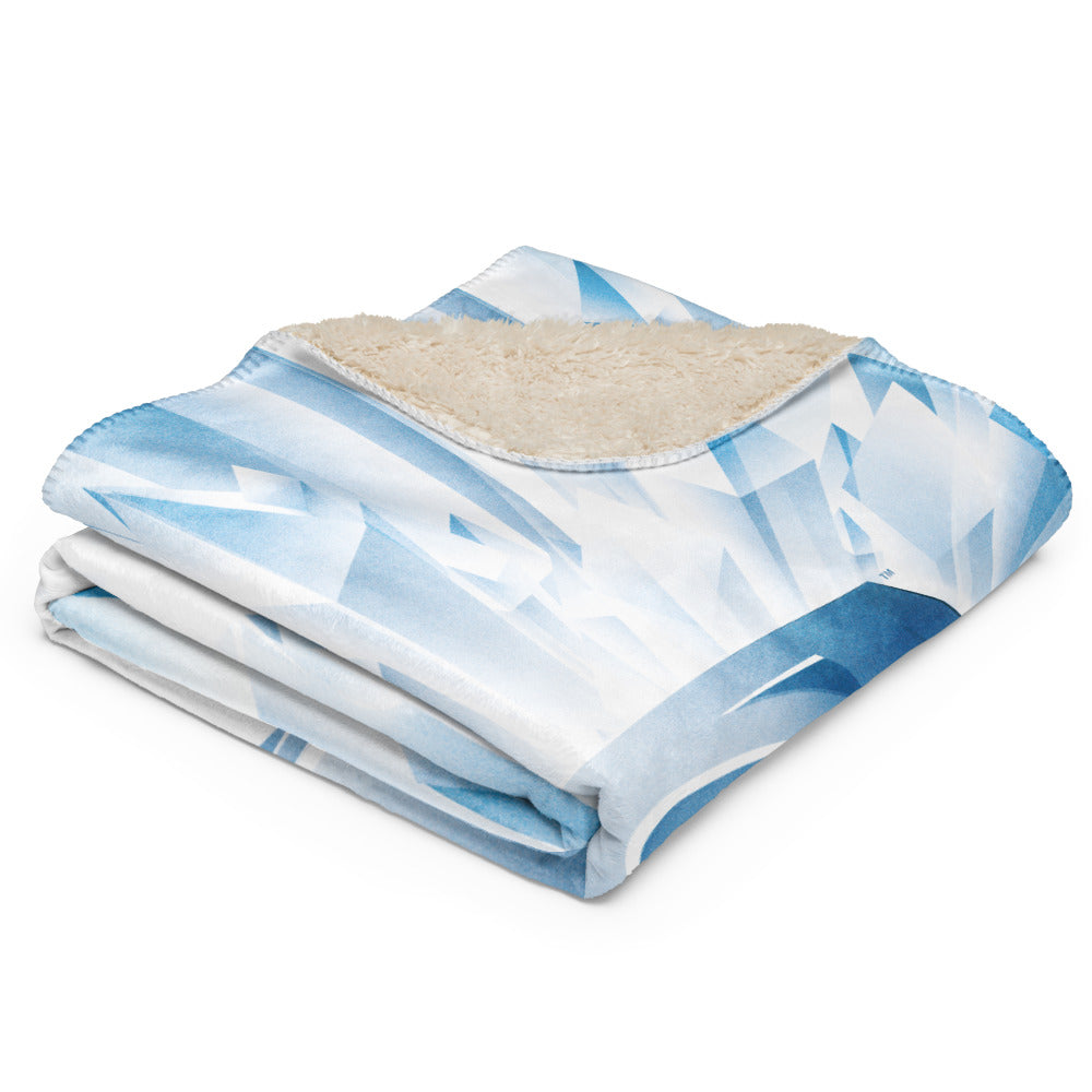 Superman: The Movie Crystal Blue Logo Sherpa Blanket