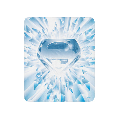 Superman: The Movie Crystal Blue Logo Sherpa Blanket