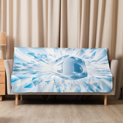 Superman: The Movie Crystal Blue Logo Sherpa Blanket