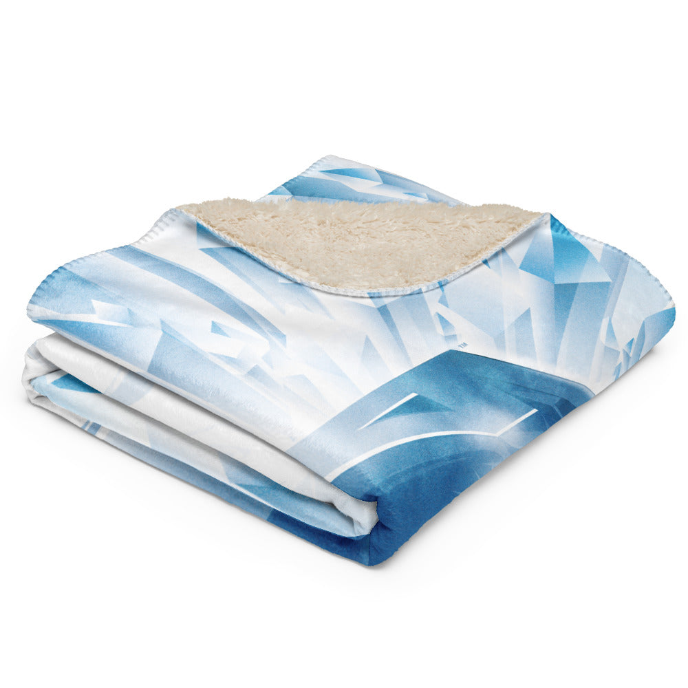 Superman: The Movie Crystal Blue Logo Sherpa Blanket