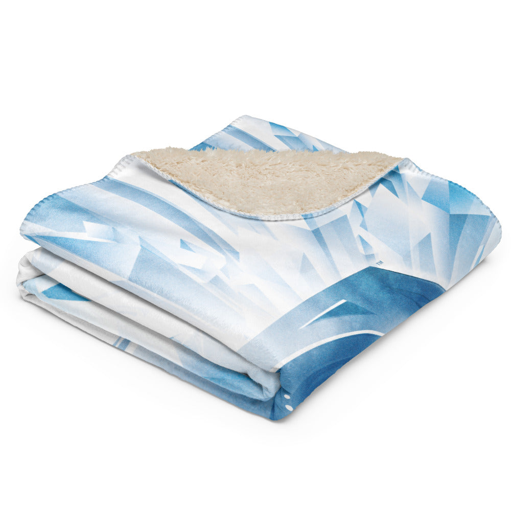 Superman: The Movie Crystal Blue Logo Sherpa Blanket