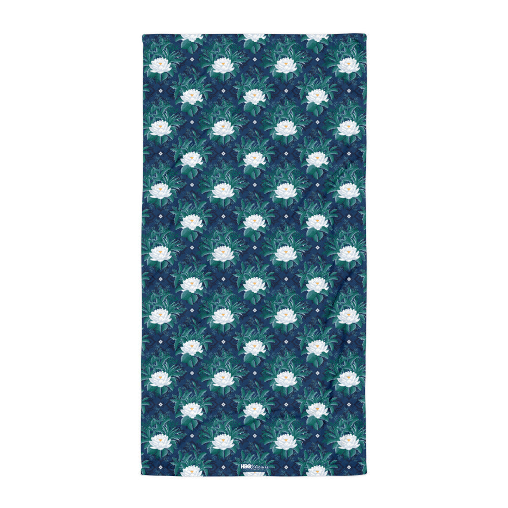 The White Lotus Pattern Beach Towel