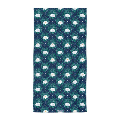 The White Lotus Pattern Beach Towel