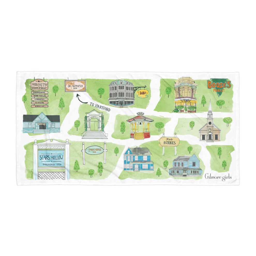 Gilmore Girls City Map Towel