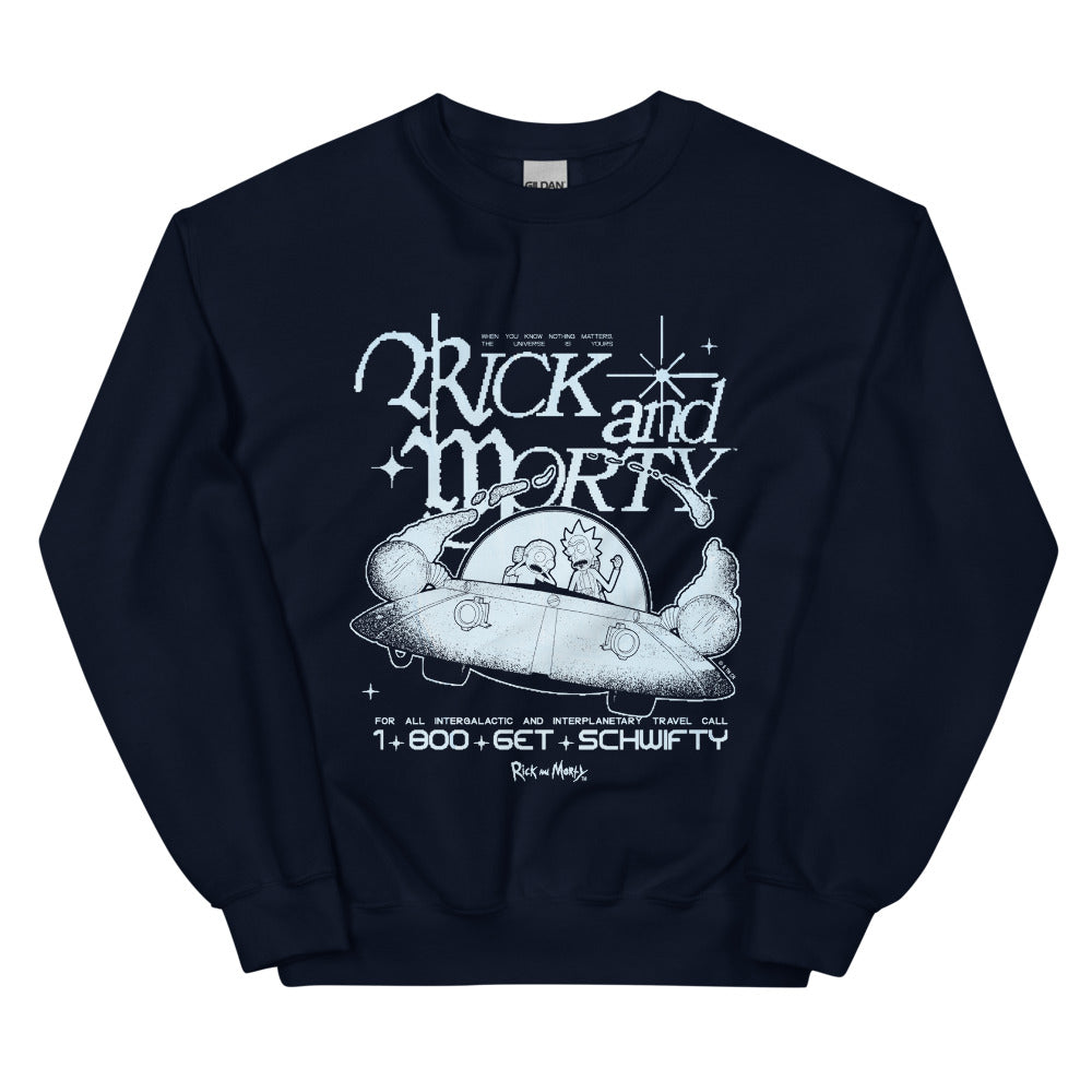 Rick and Morty 1-800 Get Schwifty Crewneck Sweatshirt