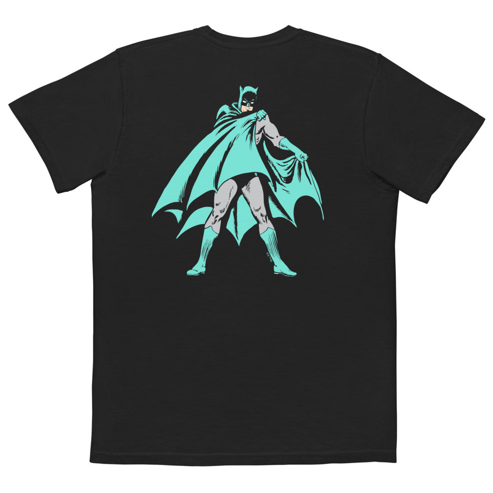 BATMAN Logo Cape Comfort Colors Pocket T-Shirt Black
