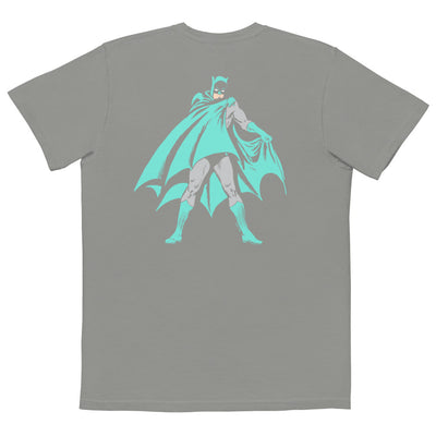 BATMAN Logo Cape Comfort Colors Pocket T-Shirt Grey
