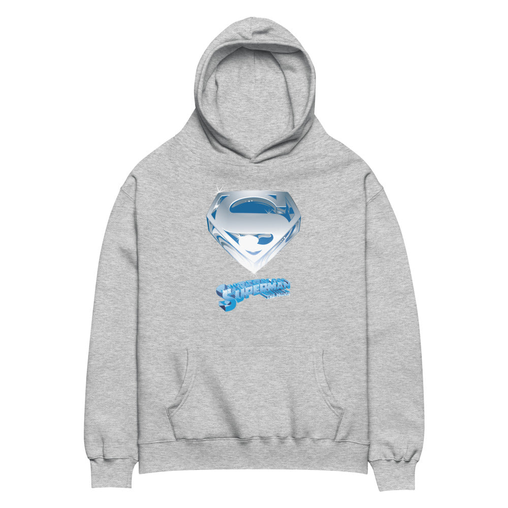 Superman The Movie Crystal Blue Logo Hoodie