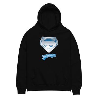 Superman The Movie Crystal Blue Logo Hoodie