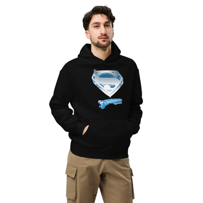 Superman The Movie Crystal Blue Logo Hoodie