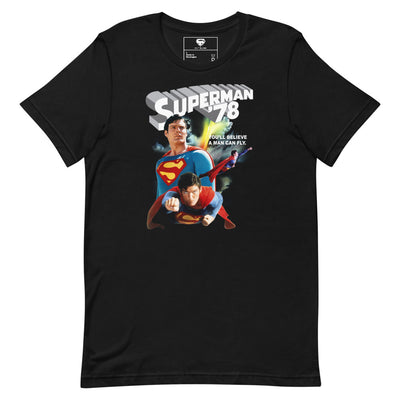 Superman: The Movie You'll Believe a Man Can Fly T-shirt