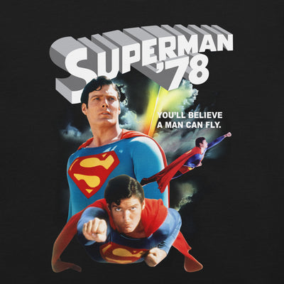 Superman: The Movie You'll Believe a Man Can Fly T-shirt