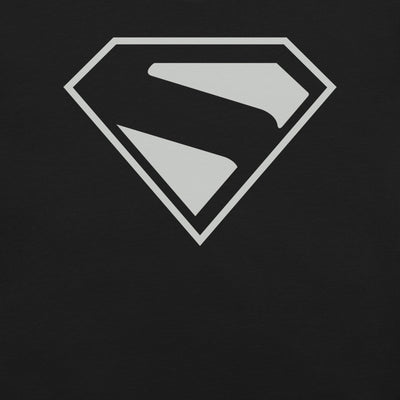 SUPERMAN (2025 Movie) Black & Silver S-Shield T-Shirt