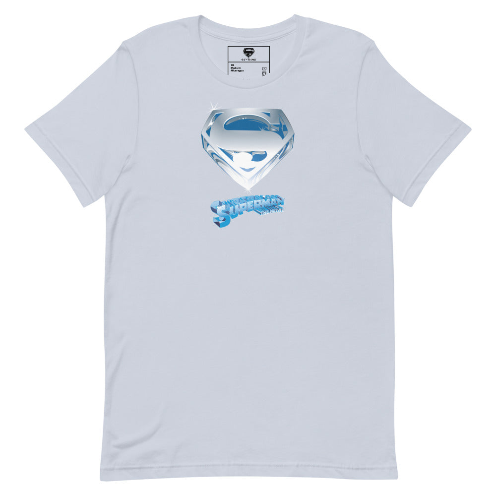 Superman The Movie Crystal Blue Logo T-Shirt