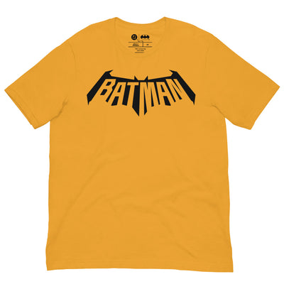 BATMAN #1 Comic Logo T-Shirt Mustard