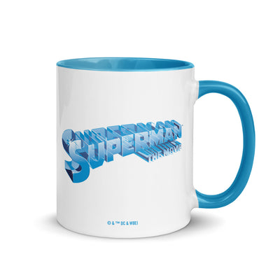 Superman The Movie Crystal Blue Logo Two-tone Mug