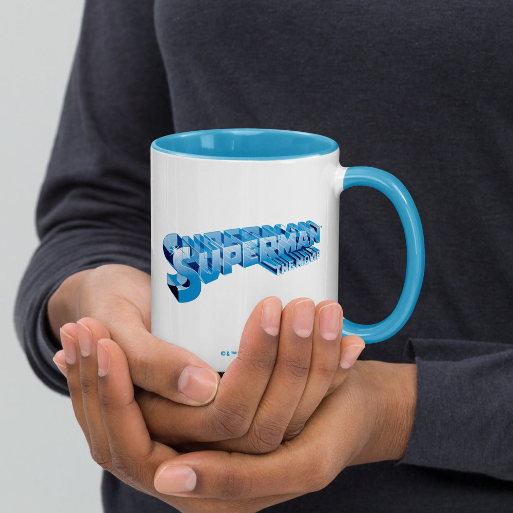 Superman: The Movie Crystal Blue Logo Two-tone Mug