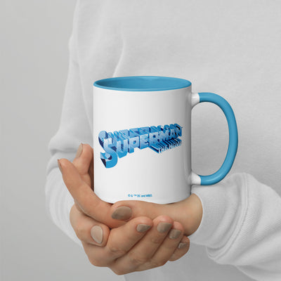 Superman: The Movie Crystal Blue Logo Two-tone Mug