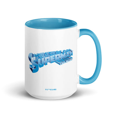 Superman The Movie Crystal Blue Logo Two-tone Mug